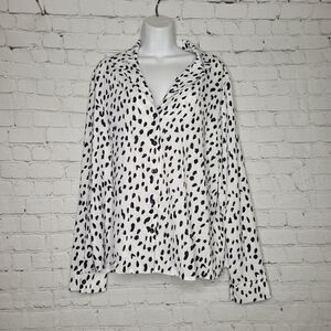 Women's Lightweight Animal Print Top Large
